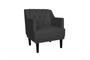 Imagem de Kit 2 Poltronas Decorativa Alice Suede Preto Pés Madeira Mz Decor