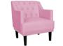 Imagem de Kit 2 Poltronas Decorativa Alice Suede Rosa Pés Madeira Ms Decor