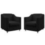 Imagem de Kit 2 Poltronas Decorativa Alya Sued Preto Aradecor