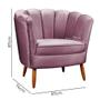 Imagem de Kit 2 Poltronas Decorativa Ariel Petala com Pés de Madeira Shop das Cabeceiras