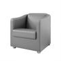 Imagem de Kit 2 Poltronas Decorativa Bia Material Sintético Cinza Dal Poz Estofados