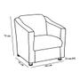 Imagem de Kit 2 Poltronas Decorativa Bia Material Sintético Cinza Dal Poz Estofados