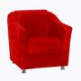 Imagem de Kit 2 Poltronas Decorativa Bia Suede Vermelho TWdecora