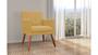 Imagem de Kit 2 Poltronas Decorativa Cecília Suede Amarelo Pés Madeira Ms Decor