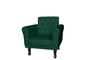 Imagem de Kit 2 Poltronas Decorativa Classic Suede Verde Pés Madeira Mz Decor