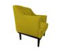 Imagem de Kit 2 Poltronas Decorativa Clássica Capitonê Couro Amarelo Pés Madeira Ms Decor