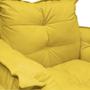 Imagem de Kit 2 Poltronas Decorativa Clínica Com Base Giratória de Metal Opala Suede Amarelo - DL Decor