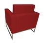 Imagem de Kit 2 Poltronas Decorativa Com Base de Ferro Sala de Espera Grazi Suede Vermelho - DL DECOR