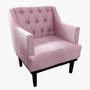 Imagem de Kit 2 Poltronas Decorativa Em Capitonê Para Sala de Visitas Classica Suede Rosa Claro LM DECOR