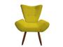 Imagem de Kit 2 Poltronas Decorativa Emilia Suede Amarelo Pés Madeira Ms Decor