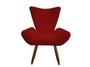 Imagem de Kit 2 Poltronas Decorativa Emilia Suede Vermelho Pés Madeira Mz Decor