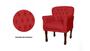 Imagem de Kit 2 Poltronas Decorativa Ester Suede Vermelho Pés Madeira Mz Decor