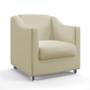 Imagem de Kit 2 Poltronas Decorativa Estofada Alya Sued Bege Aradecor