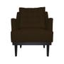 Imagem de Kit 2 Poltronas Decorativa Juliete Suede Marrom Pés Madeira Mz Decor