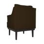 Imagem de Kit 2 Poltronas Decorativa Juliete Suede Marrom Pés Madeira Mz Decor