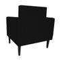 Imagem de Kit 2 Poltronas Decorativa Leticia Slim Suede Preto Pés Madeira Ms Decor