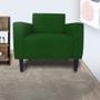 Imagem de Kit 2 Poltronas Decorativa Leticia Slim Suede Verde Pés Madeira Mz Decor