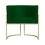 Imagem de Kit 2 Poltronas Decorativa Luana Suede Verde Base Dourada Ms Decor