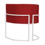 Imagem de Kit 2 Poltronas Decorativa Luana Suede Vermelho Base Branca Mz Decor