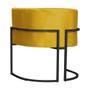 Imagem de Kit 2 Poltronas Decorativa Luana Veludo Amarelo Base Preta Ms Decor