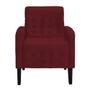 Imagem de Kit 2 Poltronas Decorativa Luiza Suede Marsala Pés Madeira Ms Decor