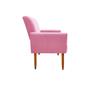 Imagem de Kit 2 Poltronas Decorativa Malibu Suede Rosa