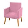 Imagem de Kit 2 Poltronas Decorativa Nina CR suede rosa para casa