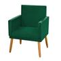 Imagem de Kit 2 Poltronas Decorativa Nina CR suede verde para camarim