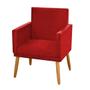 Imagem de Kit 2 Poltronas Decorativa Nina CR suede vermelho para sala