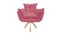 Imagem de Kit 2 Poltronas Decorativa Opala Base Giratória Suede Rosa Ms Decor