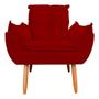 Imagem de Kit 2 Poltronas Decorativa Opala Sala de Estar Tecido Suede Marsala Kimi Decor