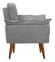 Imagem de Kit 2 Poltronas Decorativa Opalla Suede Cinza - Twdecora 