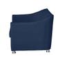 Imagem de Kit 2 Poltronas Decorativa para Sala de Estar 68cm Tilla Suede Azul Marinho - Mafer