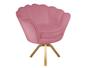 Imagem de Kit 2 Poltronas Decorativa Pétala Base Giratória Madeira Suede Rosa Ms Decor