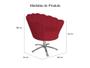 Imagem de Kit 2 Poltronas Decorativa Pétala Base Giratória Metal Couro Vermelho Mz Decor