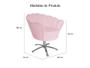 Imagem de Kit 2 Poltronas Decorativa Pétala Base Giratória Metal Suede Rosa Bebê Ms Decor