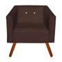 Imagem de Kit 2 Poltronas Decorativa Primus com Pés Madeira Suede Marrom