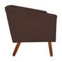 Imagem de Kit 2 Poltronas Decorativa Primus com Pés Madeira Suede Marrom