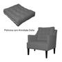 Imagem de Kit 2 Poltronas Decorativa Stefanie Suede Cinza Pés Madeira Mz Decor