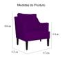 Imagem de Kit 2 Poltronas Decorativa Stefanie Suede Roxo Pés Madeira Ms Decor