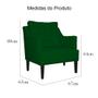 Imagem de Kit 2 Poltronas Decorativa Stefanie Suede Verde Pés Madeira Ms Decor