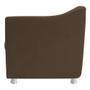 Imagem de Kit 2 Poltronas Decorativa Tila Escritório Recepção Suede Marrom Escuro - Kimi Design