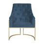 Imagem de Kit 2 Poltronas Decorativa Vick Suede Azul Royal Base Dourada Ms Decor