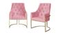 Imagem de Kit 2 Poltronas Decorativa Vick Suede Rosa Base Dourada Ms Decor