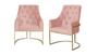 Imagem de Kit 2 Poltronas Decorativa Vick Veludo Rosa Base Dourada Ms Decor