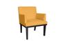 Imagem de Kit 2 Poltronas Decorativa Vitória Suede Amarelo Pés Madeira Mz Decor