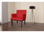 Imagem de Kit 2 Poltronas Decorativa Vitória Suede Vermelho Pés Madeira Mz Decor