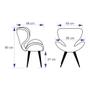 Imagem de Kit 2 Poltronas Decorativas Cadeiras Egg com Capitonê Marrom com Base Fixa de Madeira