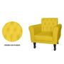 Imagem de Kit 2 Poltronas Decorativas Classic Amarelo - Malta Decor