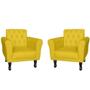 Imagem de Kit 2 Poltronas Decorativas Classic Amarelo - Malta Decor